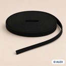 Black 0.5 cm flat elastic