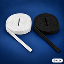 0.5 cm flat elastic in black and white