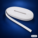 White 0.5 cm flat elastic