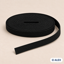 Black 0.8 cm flat elastic