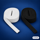 1.5 cm flat elastic in black and white