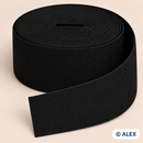 Black 10 cm flat elastic