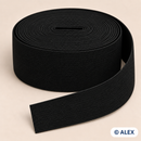 Black 10 cm flat elastic