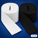 10 cm flat elastic in black and white