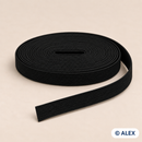 Black 1 cm flat elastic