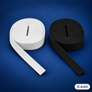 1 cm flat elastic in black and white