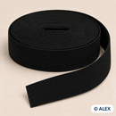 Black 2.5 cm flat elastic
