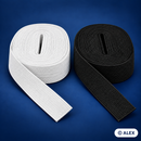 2.5 cm flat elastic in black and white
