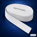 White 2.5 cm flat elastic