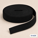 Black 2 cm flat elastic