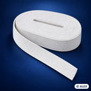 White 2 cm flat elastic