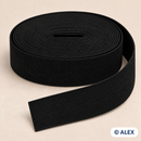 Black 3.5 cm flat elastic