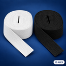 3.5 cm flat elastic in black and white