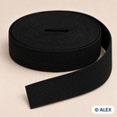Black 3 cm flat elastic