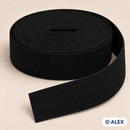 Black 4 cm flat elastic