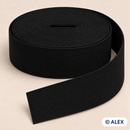 Black 5 cm flat elastic