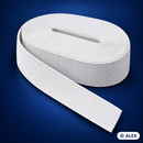 White 6 cm flat elastic
