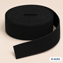 Black 7 cm flat elastic
