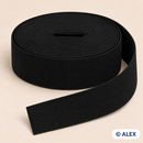 Black 8 cm flat elastic