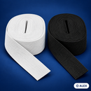 8 cm flat elastic in black and white