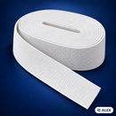 White 8 cm flat elastic