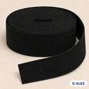 Black 9 cm flat elastic