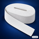 White 9 cm flat elastic