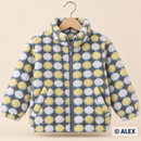 Yellow and White Circles fleece clothing sewing inspiration