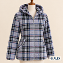 Grey and Pink Tartan fleece clothing sewing inspiration
