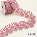 Dusty Pink Floral Vine Brussels Lace, 4 cm