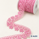 Pink Floral Vine Brussels Lace, 4 cm