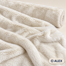 Ivory Faux Fur Fabric — fabric detail
