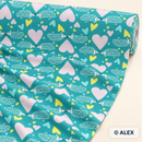 Hedgehogs and Hearts Jersey Fabric