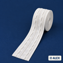 White herringbone curtain heading tape, 6 cm wide