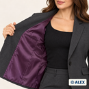 Dark Purple Imitation Silk Fabric | Lining — jacket lining example