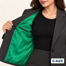 Green Imitation Silk Fabric | Lining — jacket lining example