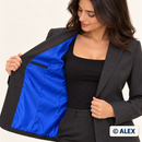 Royal Blue Imitation Silk Fabric | Lining — jacket lining example