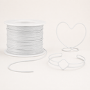 White jewellery wire 1 mm shown in geometric craft examples