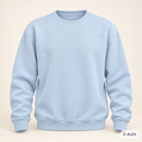 Light Blue French Terry sweatshirt — illustrative sewing use