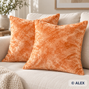 Light Orange velvet cushion covers — illustrative sewing use