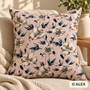 Flowers on Light Pink Linen Fabric — sewing inspiration
