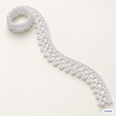 White looped floral edge Brussels lace