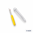 Mini yellow seam ripper with protective cap