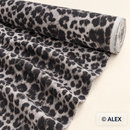 Monochrome Leopard Cotton Jersey Fabric
