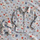 children's shirt sewing idea using Circus Elephants on Blue organic cotton fabric