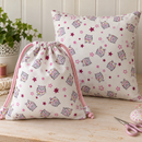 Pink Owls and Stars Organic Cotton Fabric – sewing inspiration; fabric sold separately