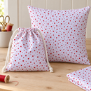 Red Stars on White Organic Cotton Fabric – sewing inspiration; fabric sold separately