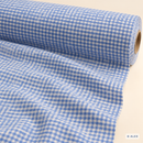 Light Blue Gingham Organic Cotton Fabric – fabric roll