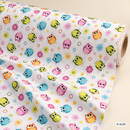 Bright Owls and Flowers Organic Cotton Fabric – fabric roll