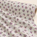 Lilac Roses and Scrolls Organic Cotton Fabric – fabric roll